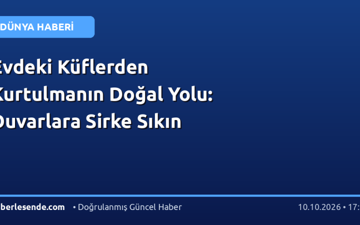 Evdeki Küflerden Kurtulmanın Doğal Yolu: Duvarlara Sirke Sıkın