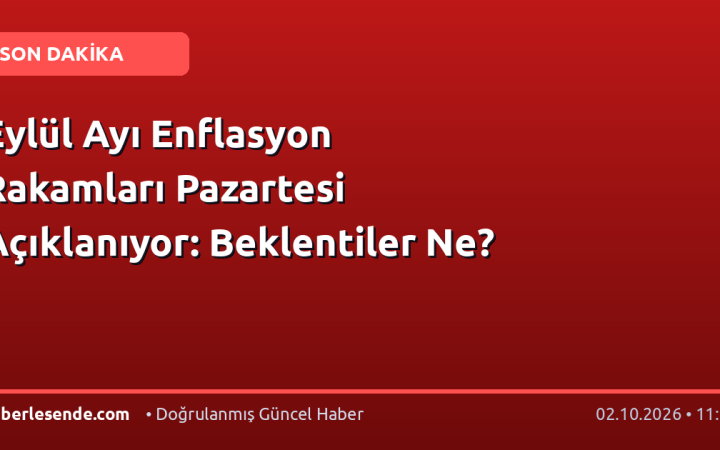 Eylül Ayı Enflasyon Rakamları Pazartesi Açıklanıyor: Beklentiler Ne?