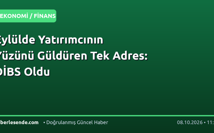 Eylülde Yatırımcının Yüzünü Güldüren Tek Adres: DİBS Oldu