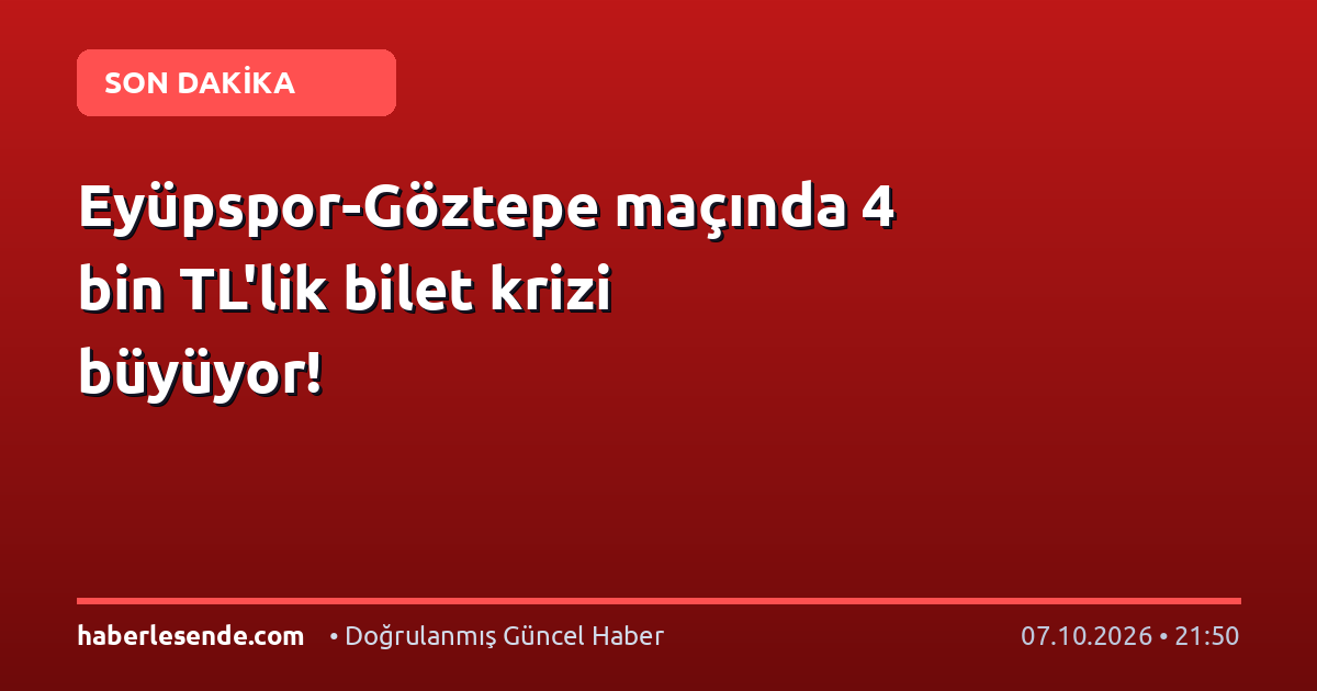 Eyüpspor-Göztepe maçında 4 bin TL'lik bilet krizi büyüyor!