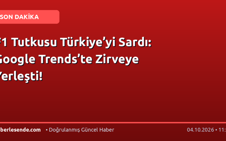 F1 Tutkusu Türkiye’yi Sardı: Google Trends’te Zirveye Yerleşti!