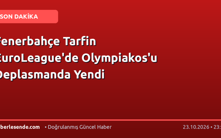 Fenerbahçe Tarfin EuroLeague'de Olympiakos'u Deplasmanda Yendi