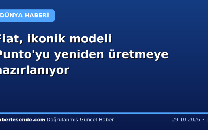 Fiat, ikonik modeli Punto'yu yeniden üretmeye hazırlanıyor