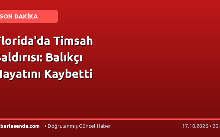 Florida'da Timsah Saldırısı: Balıkçı Hayatını Kaybetti