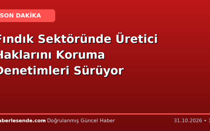 Fındık Sektöründe Üretici Haklarını Koruma Denetimleri Sürüyor