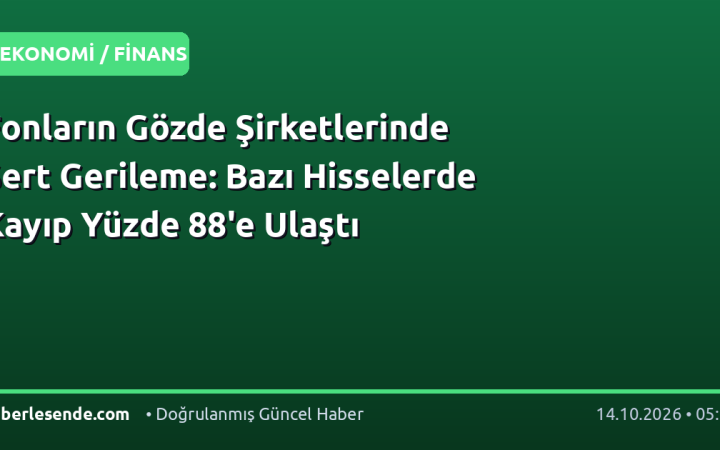 Fonların Gözde Şirketlerinde Sert Gerileme: Bazı Hisselerde Kayıp Yüzde 88'e Ulaştı