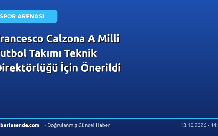 Francesco Calzona A Milli Futbol Takımı Teknik Direktörlüğü İçin Önerildi