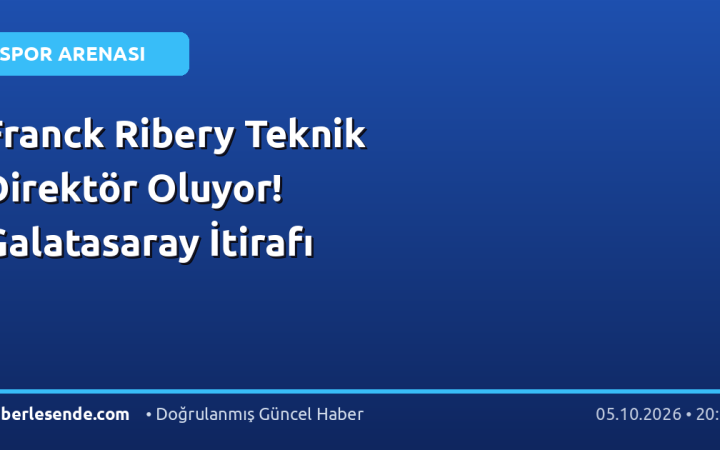 Franck Ribery Teknik Direktör Oluyor! Galatasaray İtirafı
