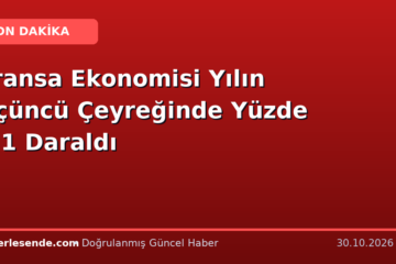 Fransa Ekonomisi Yılın Üçüncü Çeyreğinde Yüzde 0,1 Daraldı