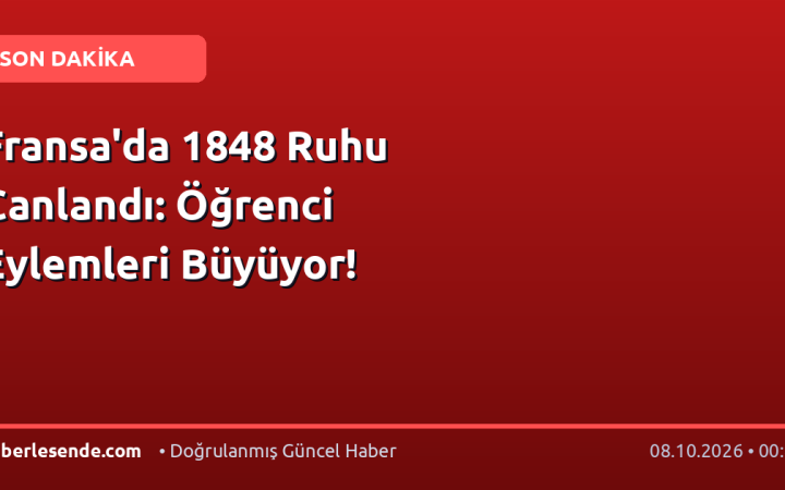Fransa'da 1848 Ruhu Canlandı: Öğrenci Eylemleri Büyüyor!