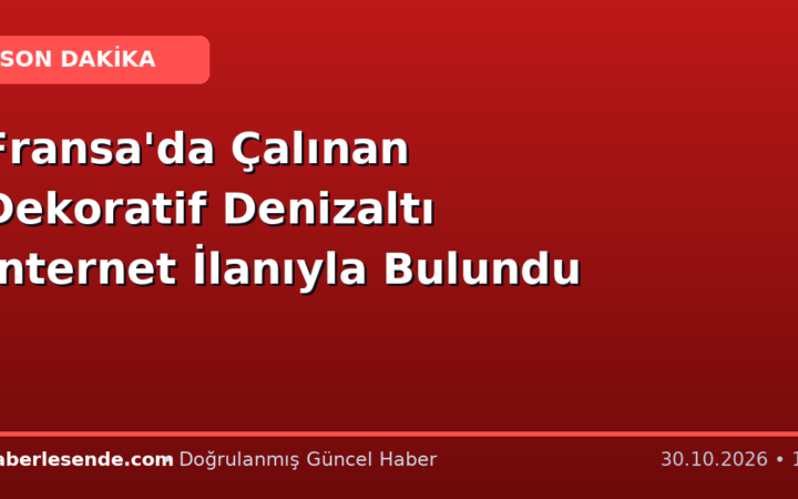 Fransa'da Çalınan Dekoratif Denizaltı İnternet İlanıyla Bulundu