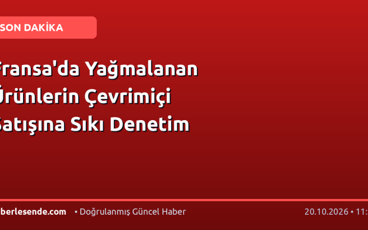 Fransa'da Yağmalanan Ürünlerin Çevrimiçi Satışına Sıkı Denetim