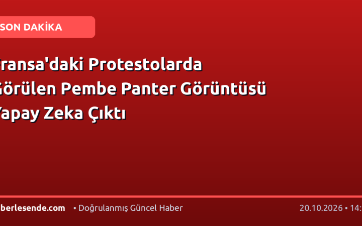 Fransa'daki Protestolarda Görülen Pembe Panter Görüntüsü Yapay Zeka Çıktı