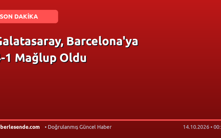 Galatasaray, Barcelona'ya 4-1 Mağlup Oldu