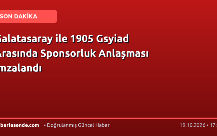 Galatasaray ile 1905 Gsyiad Arasında Sponsorluk Anlaşması İmzalandı