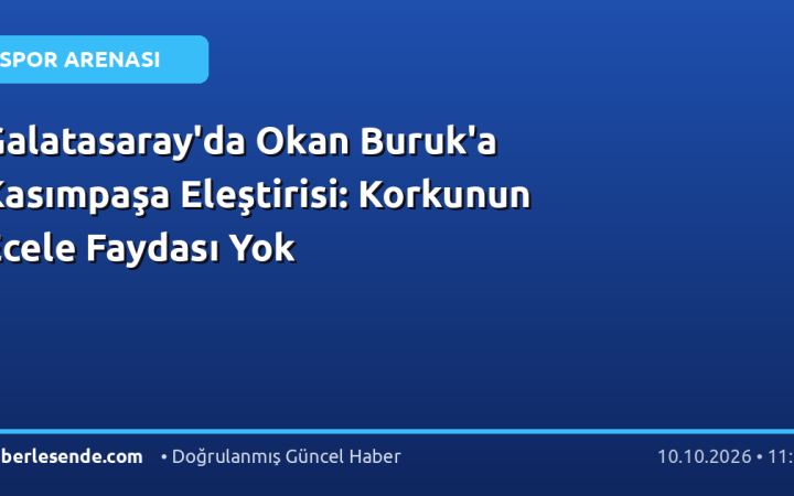 Galatasaray'da Okan Buruk'a Kasımpaşa Eleştirisi: Korkunun Ecele Faydası Yok
