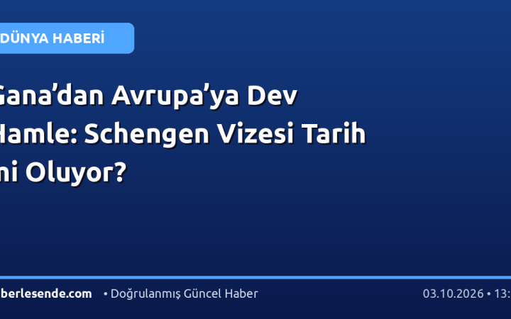 Gana’dan Avrupa’ya Dev Hamle: Schengen Vizesi Tarih mi Oluyor?