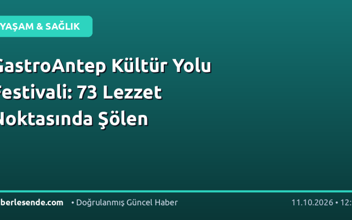 GastroAntep Kültür Yolu Festivali: 73 Lezzet Noktasında Şölen