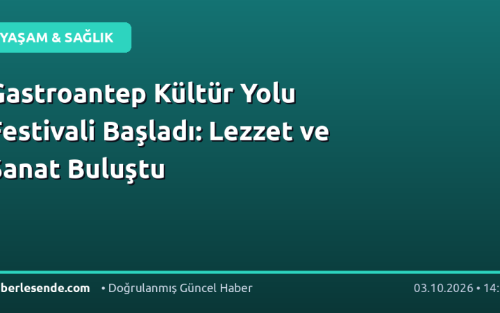 Gastroantep Kültür Yolu Festivali Başladı: Lezzet ve Sanat Buluştu
