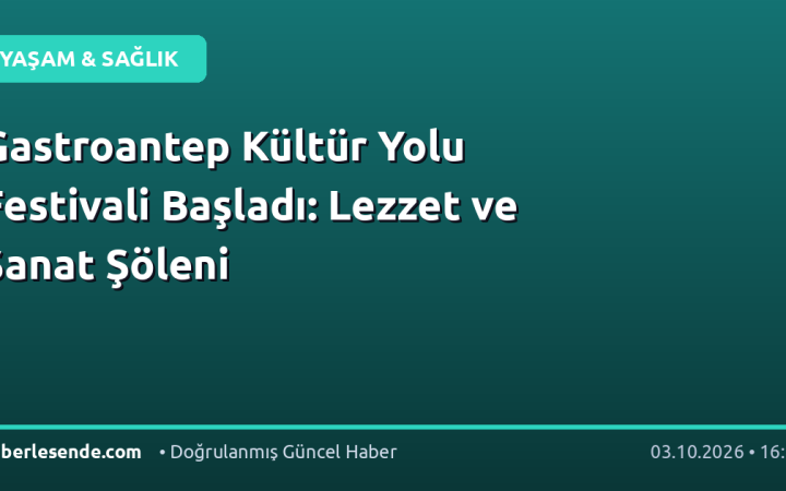 Gastroantep Kültür Yolu Festivali Başladı: Lezzet ve Sanat Şöleni