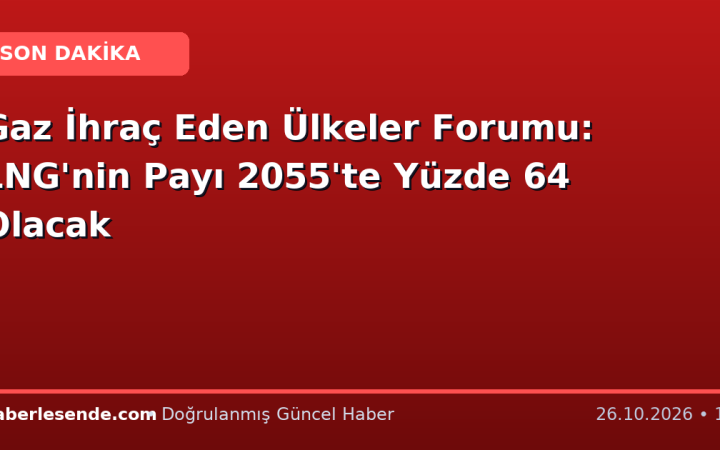 Gaz İhraç Eden Ülkeler Forumu: LNG'nin Payı 2055'te Yüzde 64 Olacak