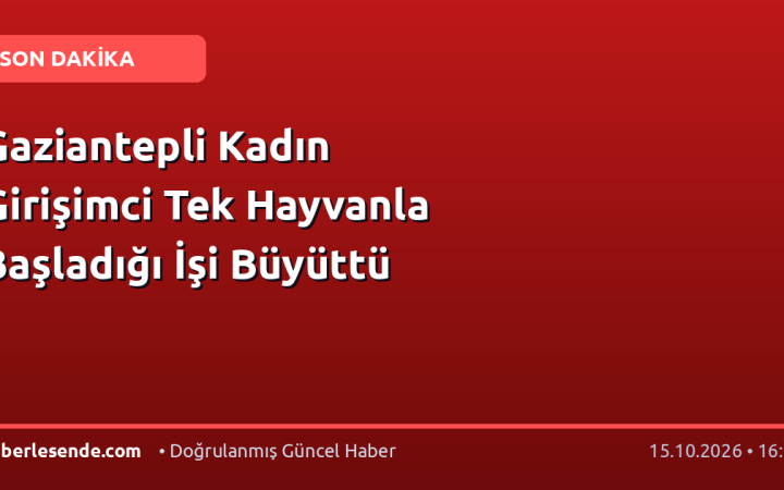 Gaziantepli Kadın Girişimci Tek Hayvanla Başladığı İşi Büyüttü
