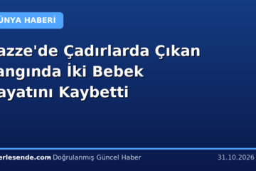 Gazze'de Çadırlarda Çıkan Yangında İki Bebek Hayatını Kaybetti