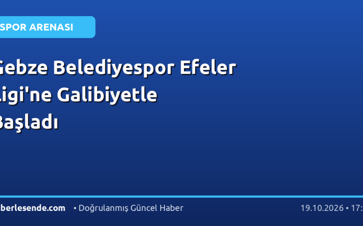 Gebze Belediyespor Efeler Ligi'ne Galibiyetle Başladı