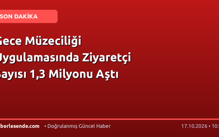 Gece Müzeciliği Uygulamasında Ziyaretçi Sayısı 1,3 Milyonu Aştı