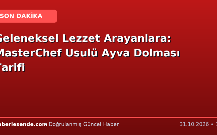 Geleneksel Lezzet Arayanlara: MasterChef Usulü Ayva Dolması Tarifi