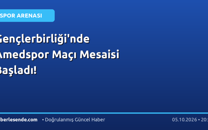 Gençlerbirliği'nde Amedspor Maçı Mesaisi Başladı!