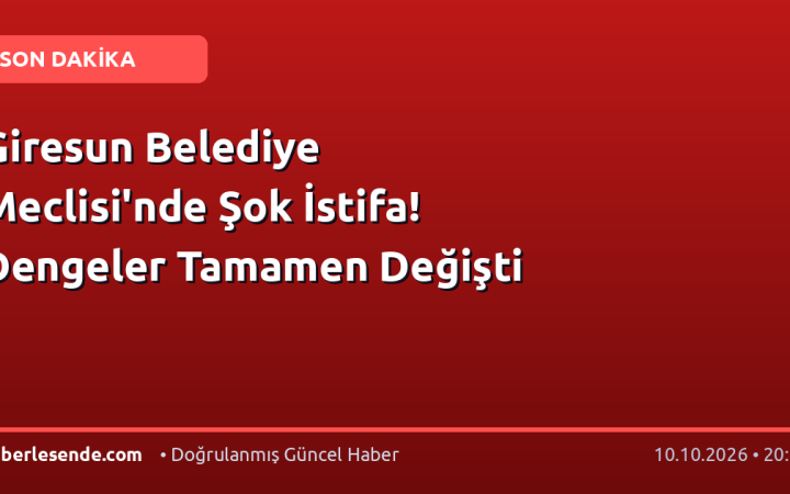 Giresun Belediye Meclisi'nde Şok İstifa! Dengeler Tamamen Değişti