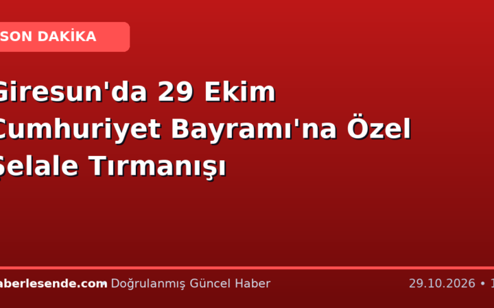 Giresun'da 29 Ekim Cumhuriyet Bayramı'na Özel Şelale Tırmanışı