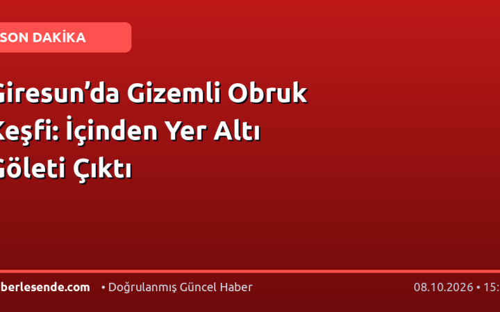 Giresun’da Gizemli Obruk Keşfi: İçinden Yer Altı Göleti Çıktı