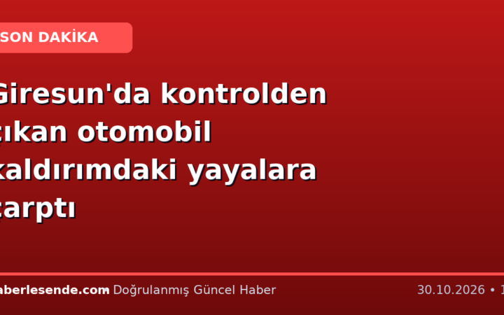 Giresun'da kontrolden çıkan otomobil kaldırımdaki yayalara çarptı