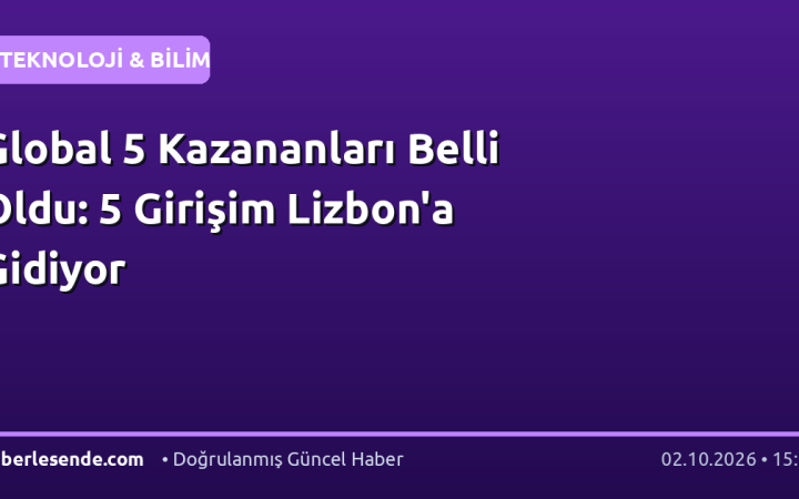 Global 5 Kazananları Belli Oldu: 5 Girişim Lizbon'a Gidiyor