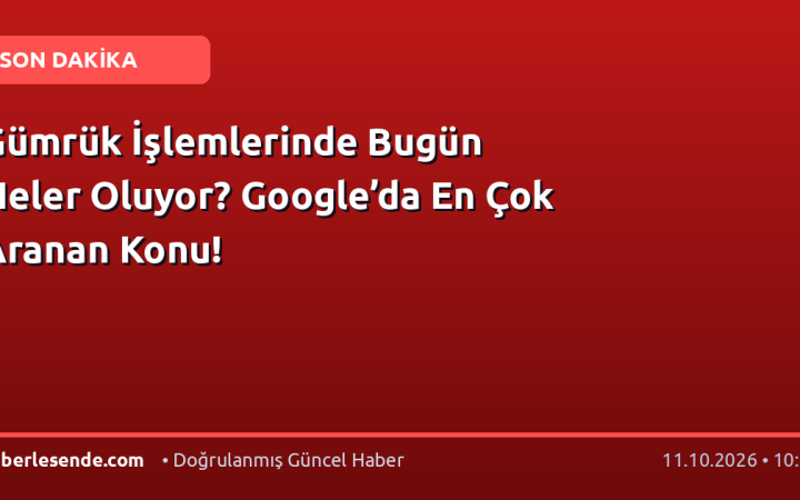 Gümrük İşlemlerinde Bugün Neler Oluyor? Google’da En Çok Aranan Konu!