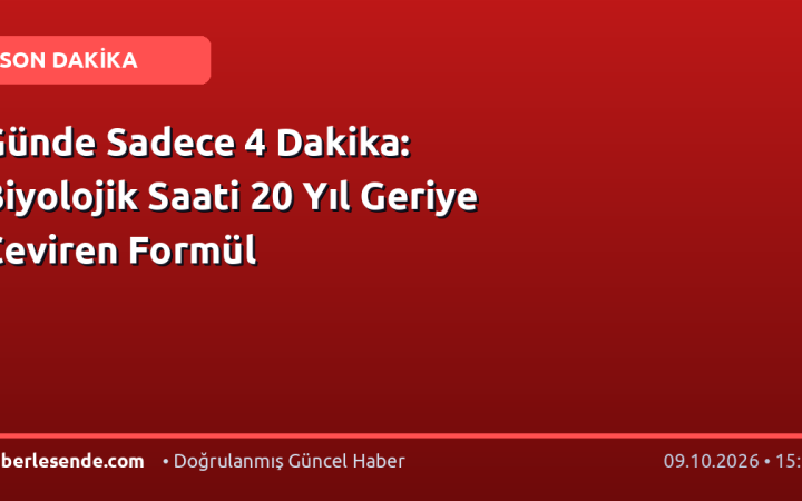 Günde Sadece 4 Dakika: Biyolojik Saati 20 Yıl Geriye Çeviren Formül
