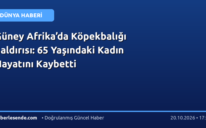 Güney Afrika’da Köpekbalığı Saldırısı: 65 Yaşındaki Kadın Hayatını Kaybetti