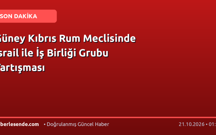 Güney Kıbrıs Rum Meclisinde İsrail ile İş Birliği Grubu Tartışması