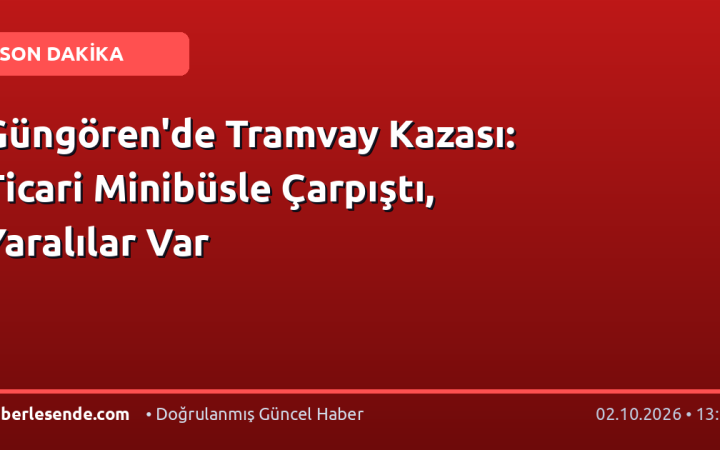 Güngören'de Tramvay Kazası: Ticari Minibüsle Çarpıştı, Yaralılar Var
