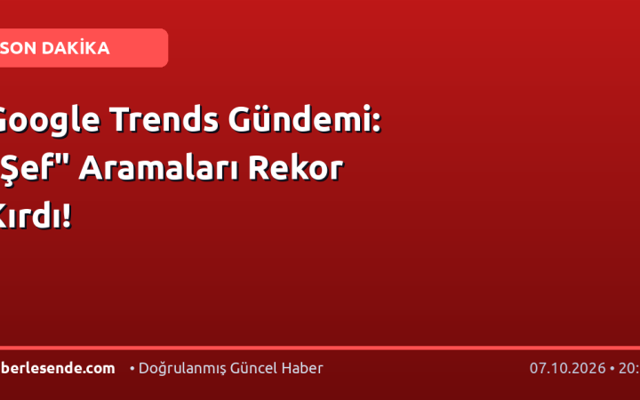 Google Trends Gündemi: "Şef" Aramaları Rekor Kırdı!