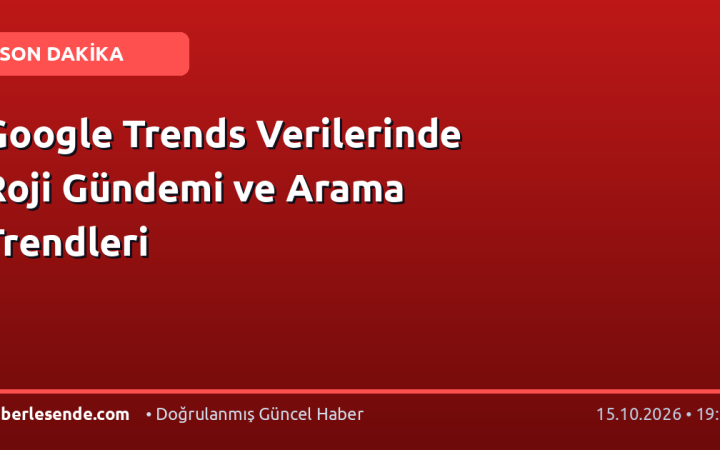 Google Trends Verilerinde Roji Gündemi ve Arama Trendleri