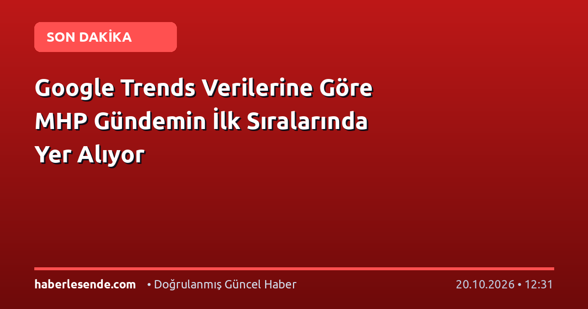 Google Trends Verilerine Göre MHP Gündemin İlk Sıralarında Yer Alıyor