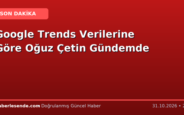 Google Trends Verilerine Göre Oğuz Çetin Gündemde