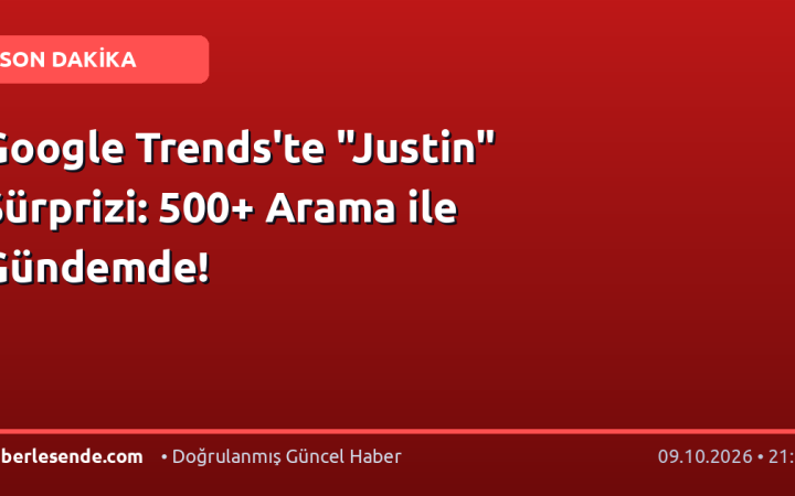Google Trends'te "Justin" Sürprizi: 500+ Arama ile Gündemde!