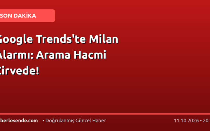 Google Trends'te Milan Alarmı: Arama Hacmi Zirvede!