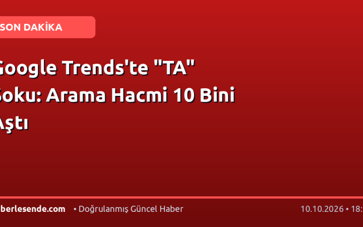 Google Trends'te "TA" Şoku: Arama Hacmi 10 Bini Aştı