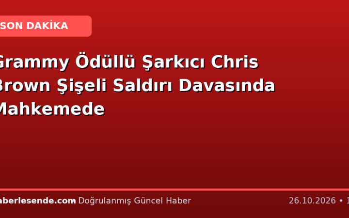 Grammy Ödüllü Şarkıcı Chris Brown Şişeli Saldırı Davasında Mahkemede