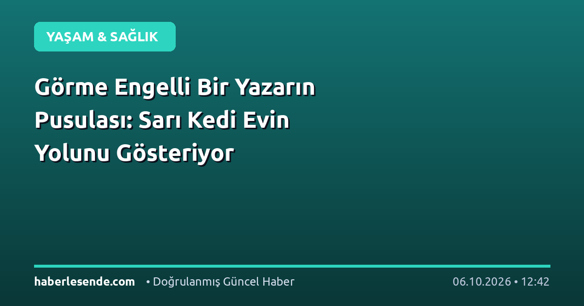 Görme Engelli Bir Yazarın Pusulası: Sarı Kedi Evin Yolunu Gösteriyor